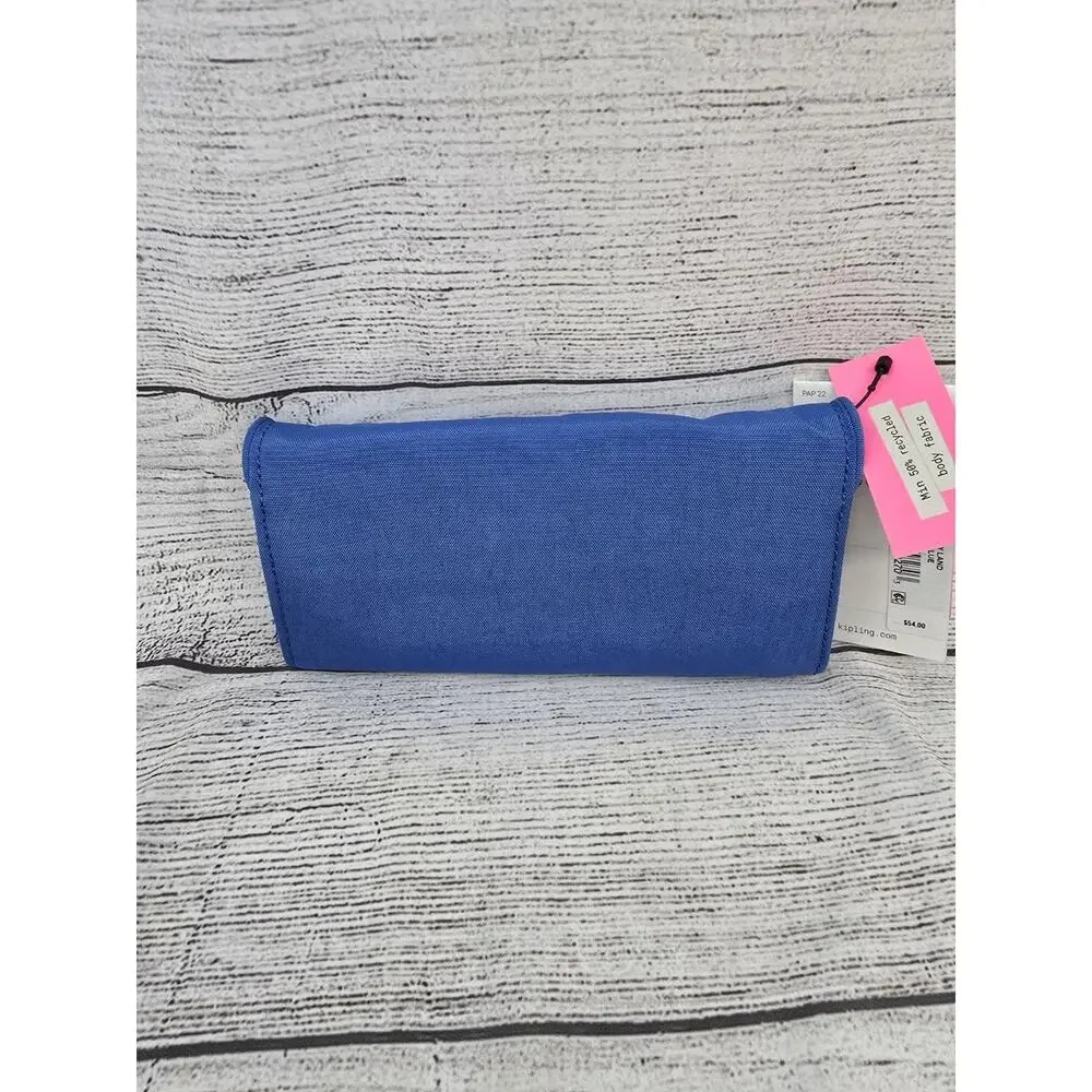 Kipling Money Land Snap Wallet RIFID Havana Blue